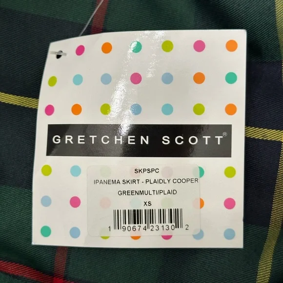 NEW ✨ GRETCHEN SCOTT ipanema skirt in green plaid size XS - Picture 8 of 11